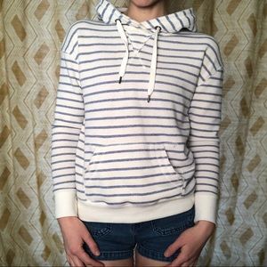 Naval Striped Hoodie Sz. S
